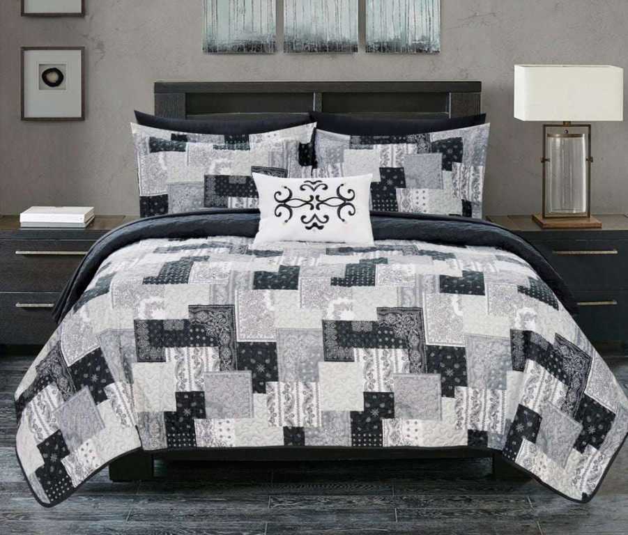 Quilt Set * | Sale Merchandise Eliana Quilt Set Black