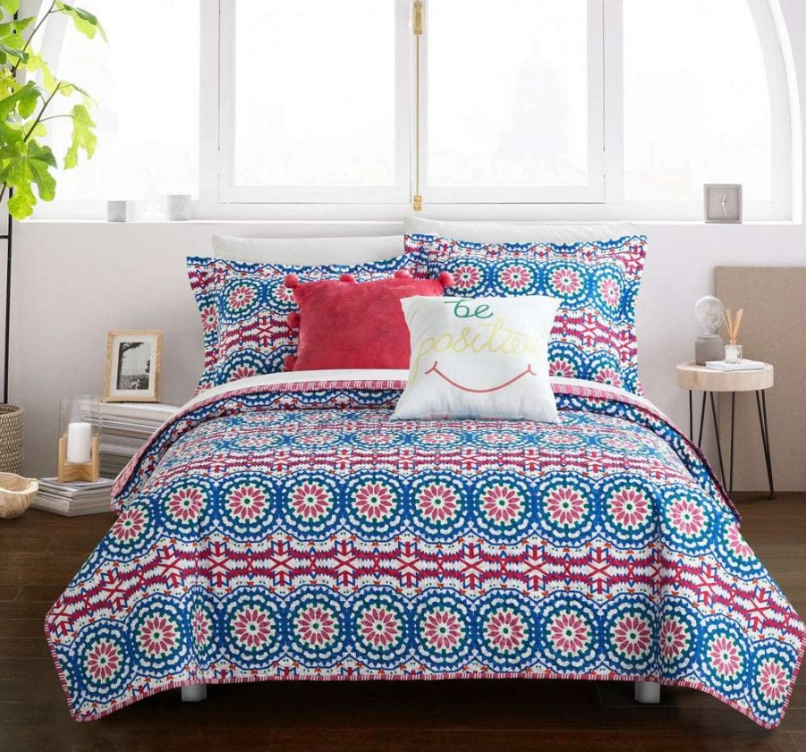 Quilt Set * | Discount Sale Tristan Quilt Set Fuschia