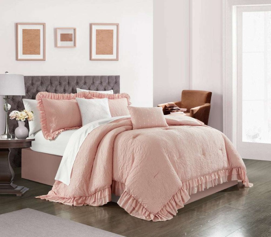 Comforter Set * | Discounts Kensley Comforter Set Pink