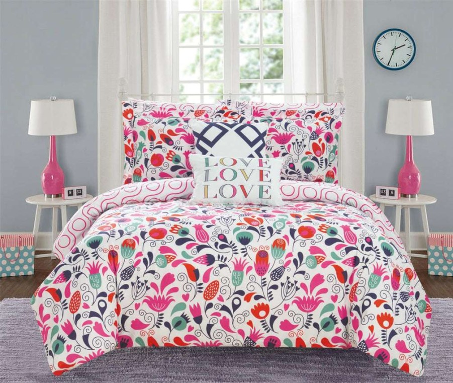 Comforter Set * | Great Reduction In Price Tulip Comforter Set Pink