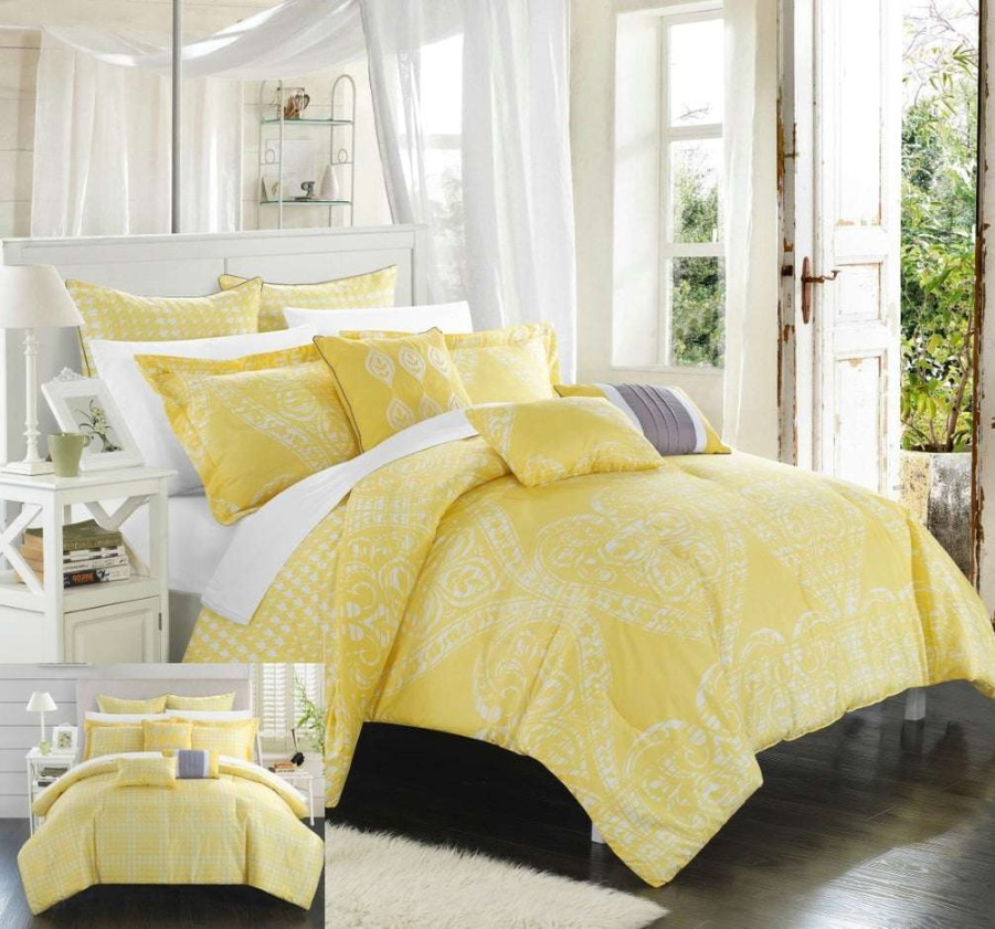 Comforter Set * | Reasonable Price Sicily Comforter Set Yellow