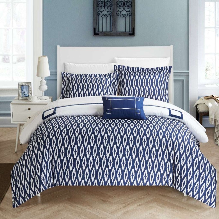 Duvet Set * | Opening Sales Kendall Duvet Cover Set Navy