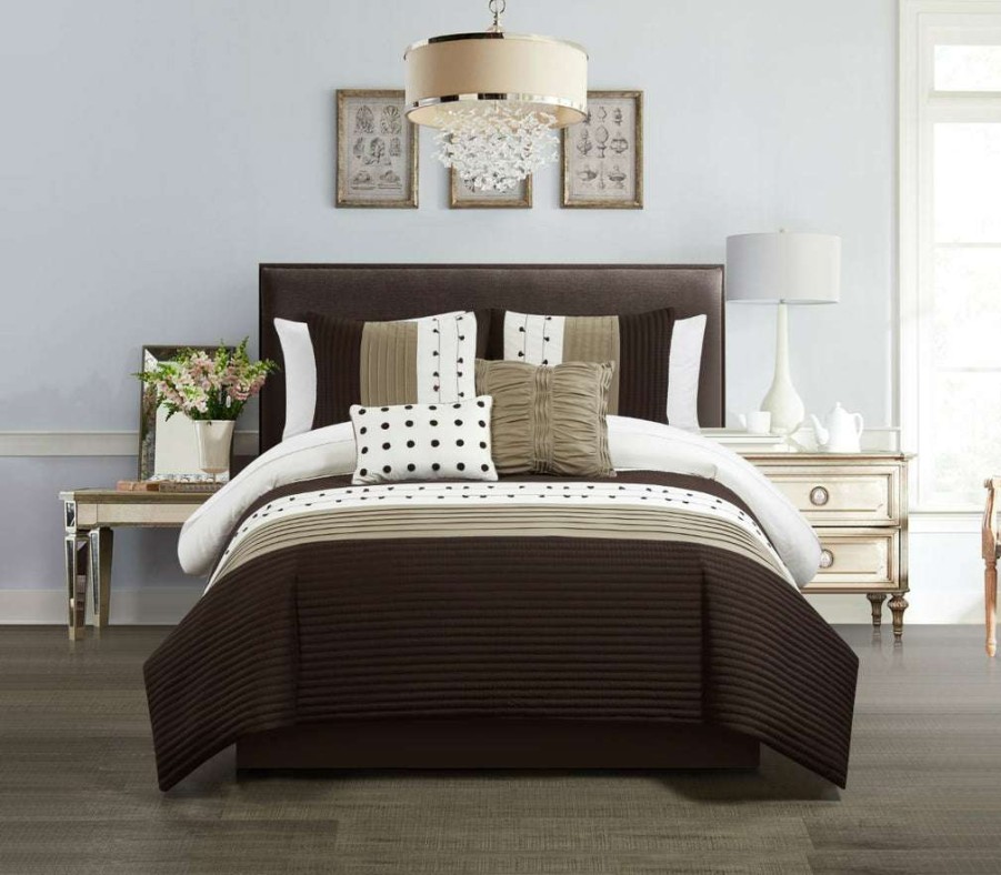 Comforter Set * | Large Choice Lainy Comforter Set Brown