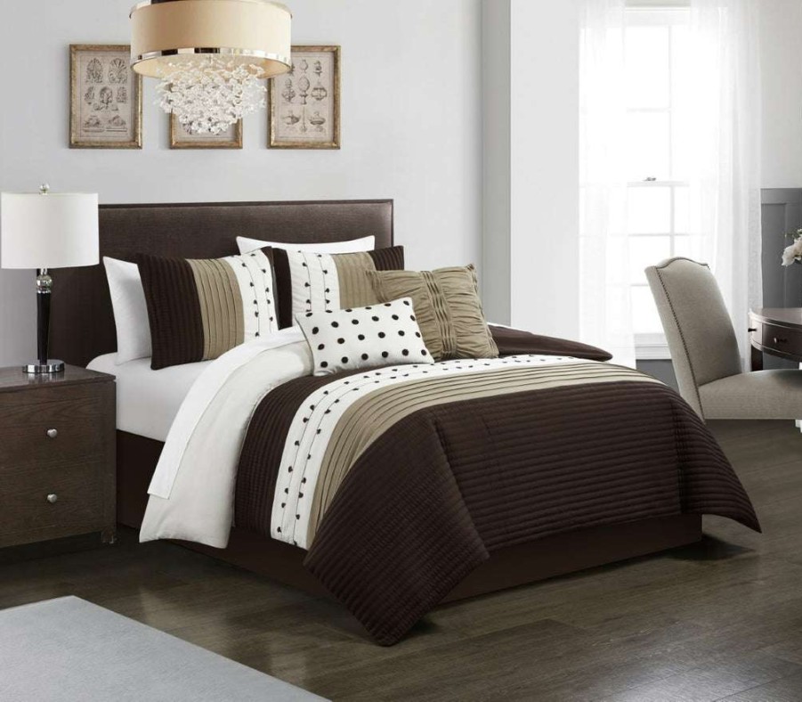 Comforter Set * | Large Choice Lainy Comforter Set Brown