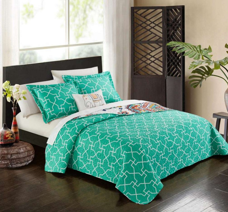 Quilt Set * | Cheap Online Chagit Quilt Set Aqua