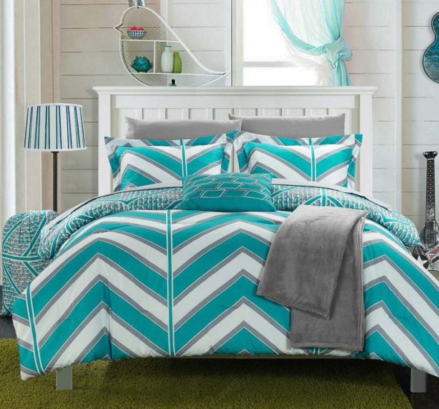 Comforter Set * | Discounts Online Laredo Comforter Set Aqua