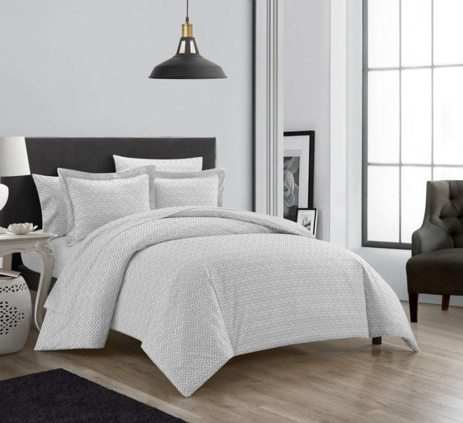 Duvet Set * | Offering Discounts Blaine Gray 3 Piece Duvet Set Grey