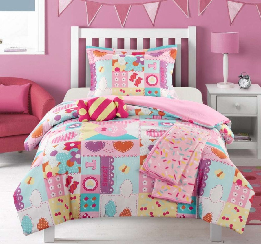 Comforter Set * | Sells Cheap Candy Comforter Set Pink