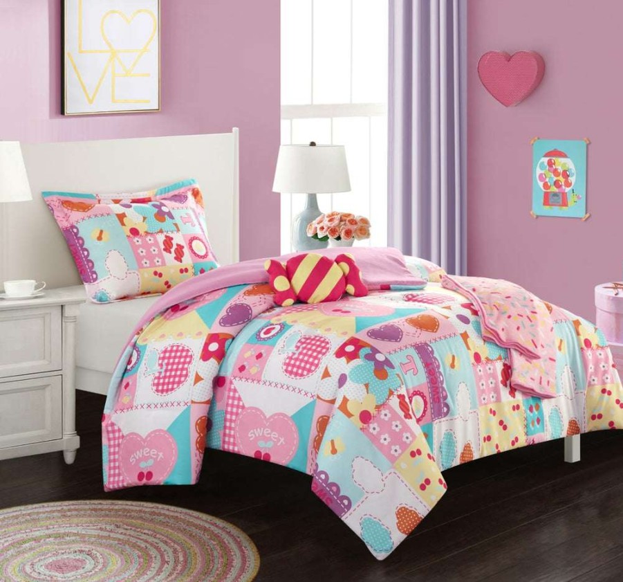 Comforter Set * | Sells Cheap Candy Comforter Set Pink