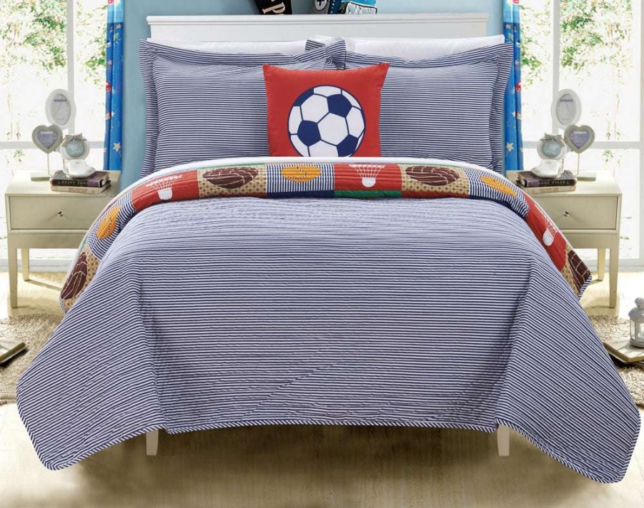 Quilt Set * | With A Discount 50% Classic Sport Quilt Set Multi Color