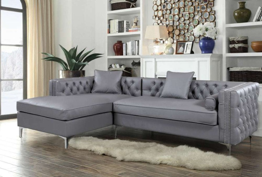 Sofa * | Exactly Discount Da Vinci Left Facing Sectional Sofa Pink