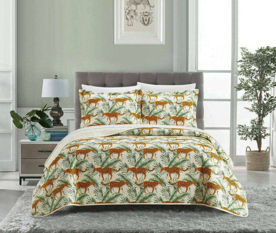 Quilt Set * | Promotion New York & Company Wild Safari 3 Piece Quilt Set