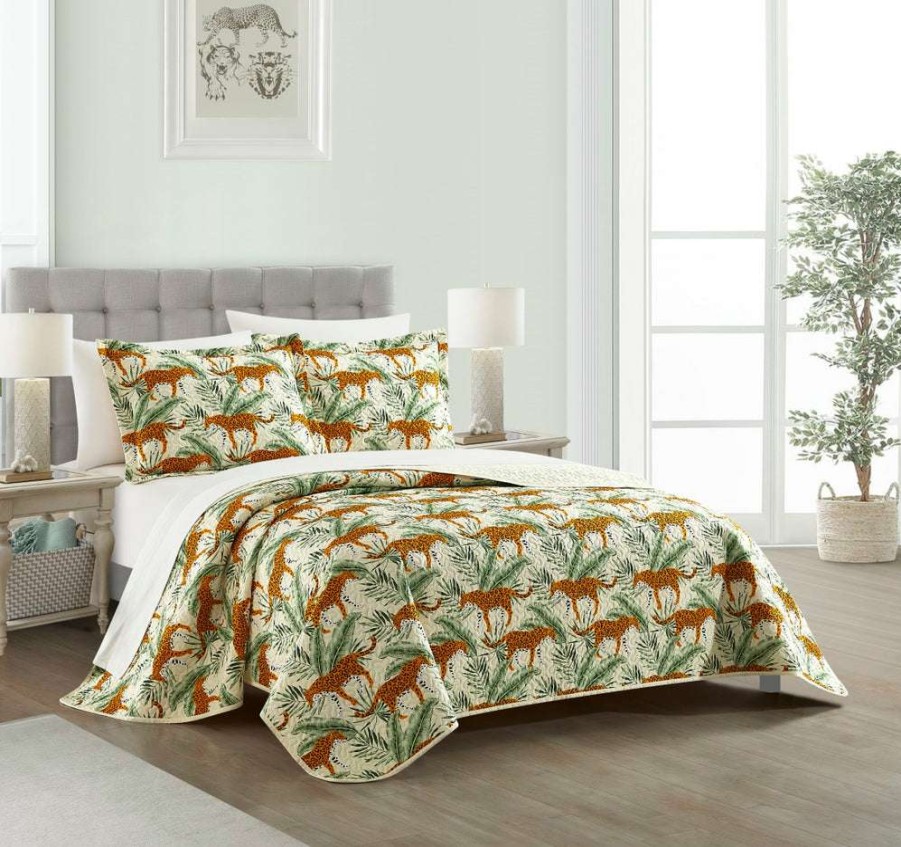 Quilt Set * | Promotion New York & Company Wild Safari 3 Piece Quilt Set