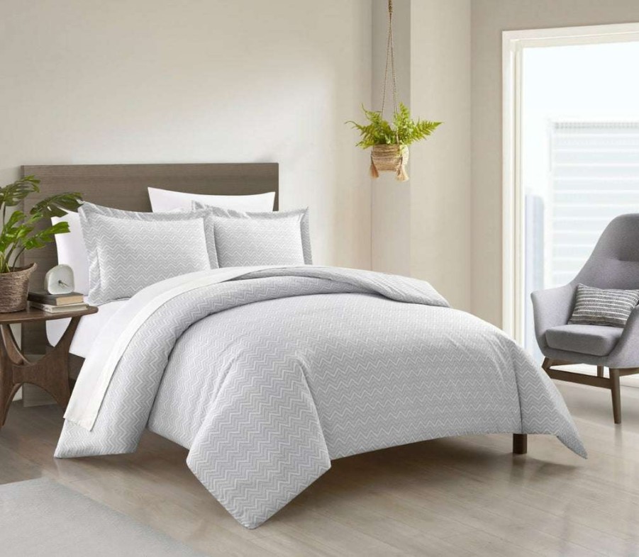 Duvet Set * | Best Price Guaranteed Blaine Gray 7 Piece Duvet Set Grey