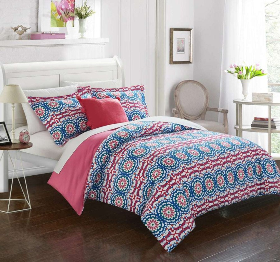 Duvet Set * | Cheap Online Gavin Duvet Cover Set Fuschia