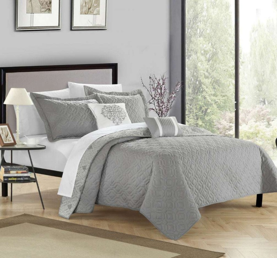 Quilt Set * | Best Sale Zoe Quilt Set Grey