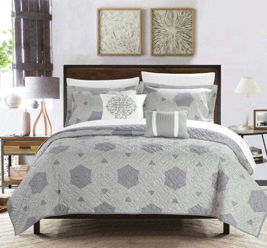 Quilt Set * | Best Sale Zoe Quilt Set Grey