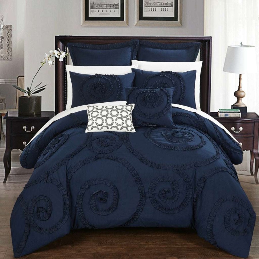 Comforter Set * | Bargain Sale Rosalia Comforter Set Navy