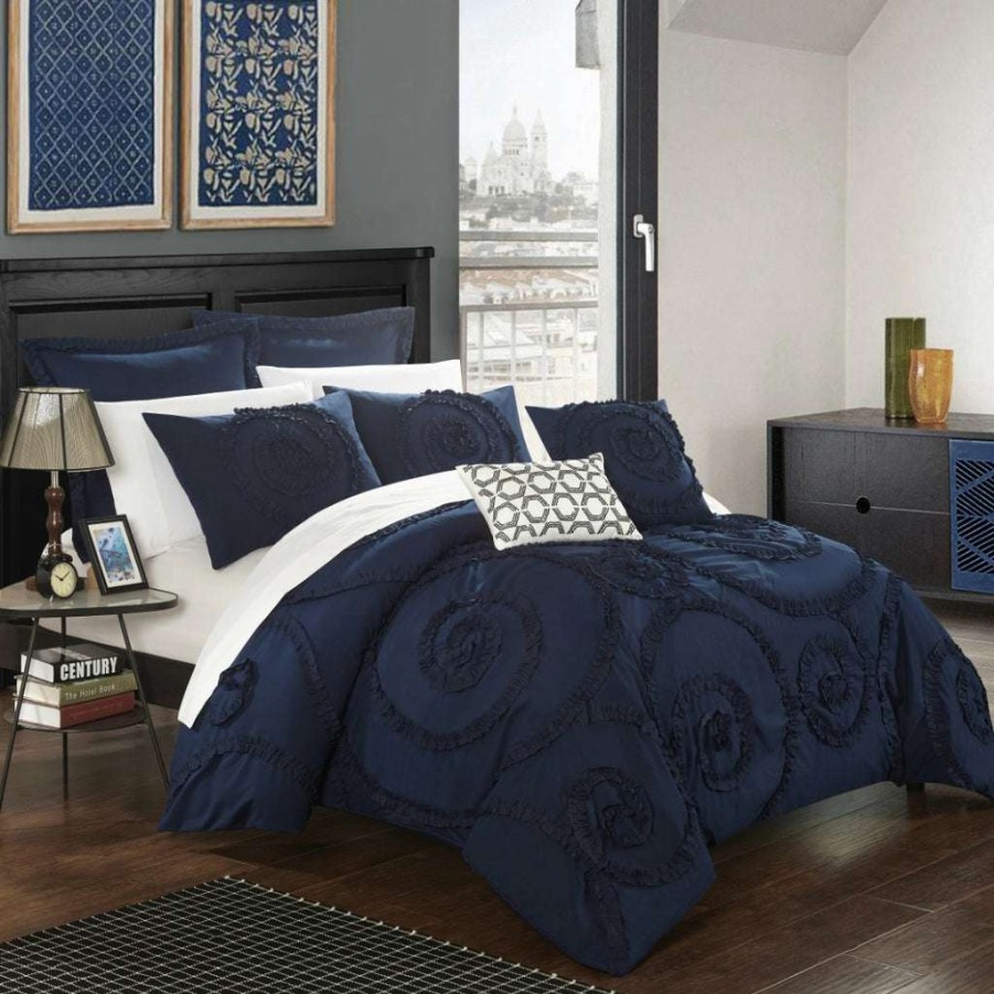 Comforter Set * | Bargain Sale Rosalia Comforter Set Navy