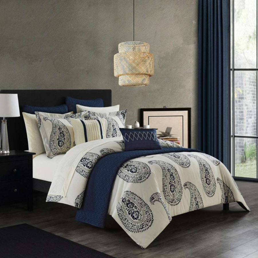 Comforter Set * | Hot Sale Maison Comforter Set Navy