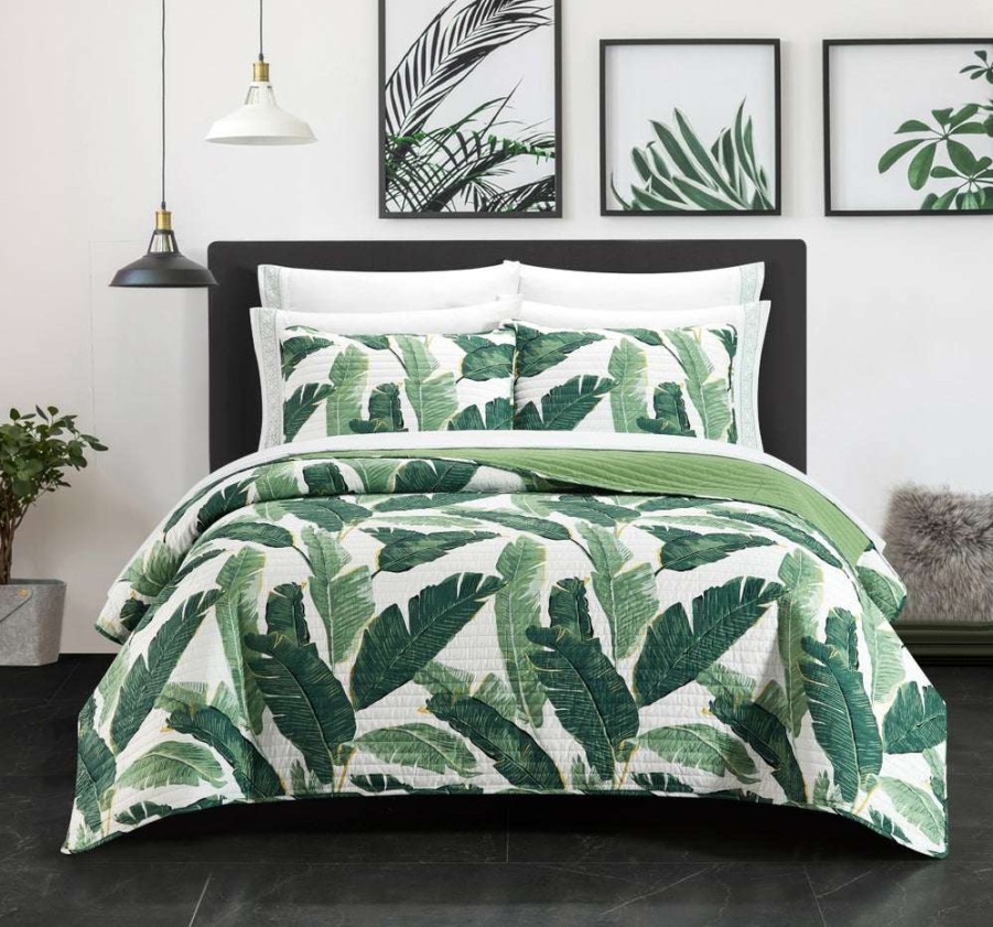 Quilt Set * | Outlet Sale Palm Springs Quilt Set Green