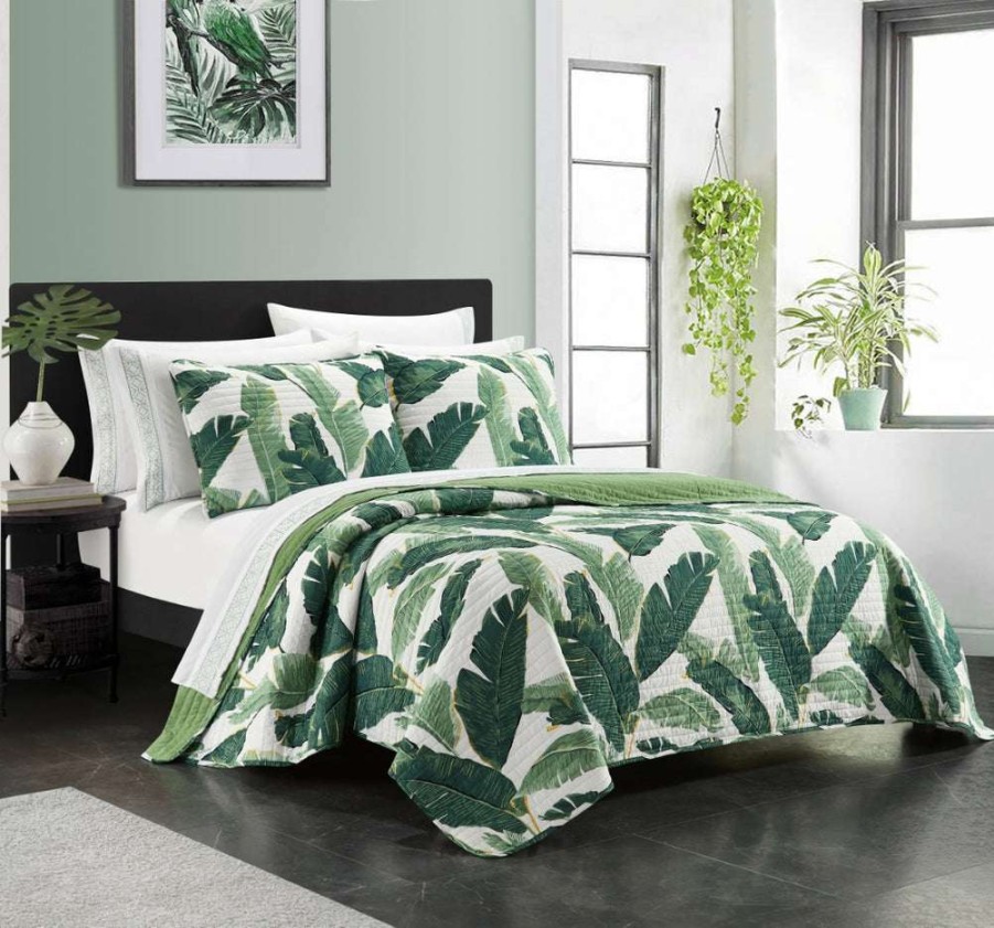 Quilt Set * | Outlet Sale Palm Springs Quilt Set Green