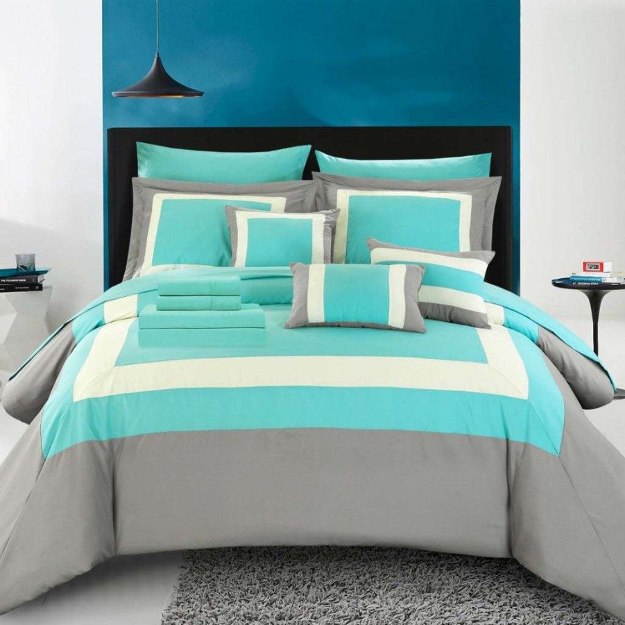 Comforter Set * | Fire Sale Duke Comforter Set Turquoise