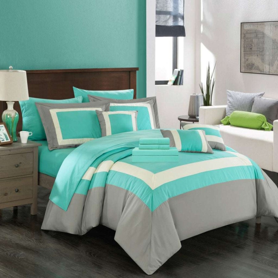 Comforter Set * | Fire Sale Duke Comforter Set Turquoise