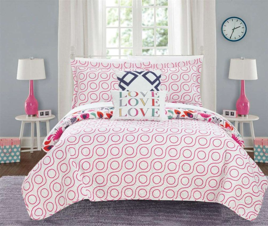 Quilt Set * | Cheap Online Meritt Quilt Set Pink