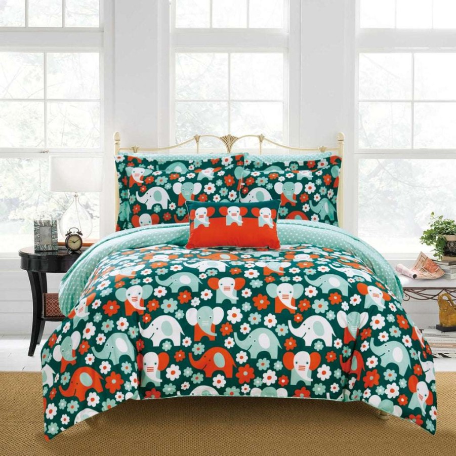 Comforter Set * | With A Discount 50% Elephant Reprise Comforter Set Multi Color